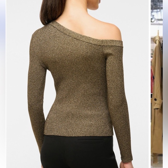 NWT STAUD one should craftsmanship metallic gold cardigan size small - Picture 6 of 6